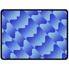 Gradient Blue Pinstripes Lines Double Sided Fleece Blanket (large)  by BangZart