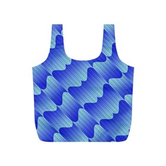 Gradient Blue Pinstripes Lines Full Print Recycle Bags (s)  by BangZart