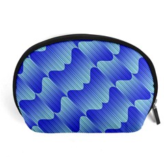 Gradient Blue Pinstripes Lines Accessory Pouches (large)  by BangZart