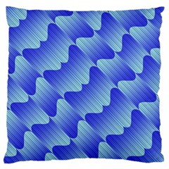 Gradient Blue Pinstripes Lines Standard Flano Cushion Case (two Sides) by BangZart