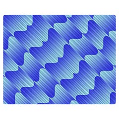 Gradient Blue Pinstripes Lines Double Sided Flano Blanket (medium)  by BangZart