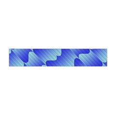 Gradient Blue Pinstripes Lines Flano Scarf (mini) by BangZart