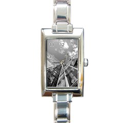 Architecture Skyscraper Rectangle Italian Charm Watch