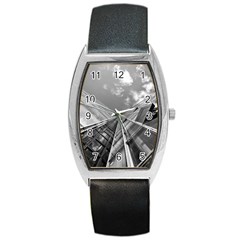 Architecture Skyscraper Barrel Style Metal Watch