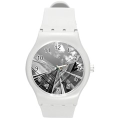 Architecture Skyscraper Round Plastic Sport Watch (M)