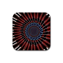 The Fourth Dimension Fractal Noise Rubber Coaster (square)  by BangZart