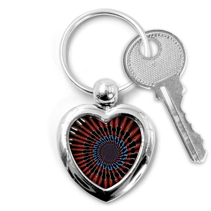 The Fourth Dimension Fractal Noise Key Chains (Heart) 