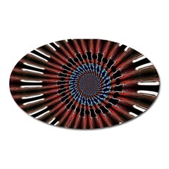 The Fourth Dimension Fractal Noise Oval Magnet by BangZart