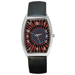 The Fourth Dimension Fractal Noise Barrel Style Metal Watch by BangZart