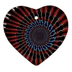 The Fourth Dimension Fractal Noise Heart Ornament (two Sides) by BangZart