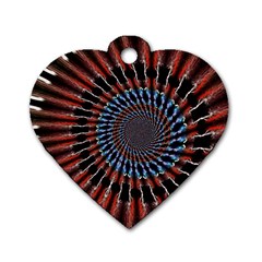 The Fourth Dimension Fractal Noise Dog Tag Heart (two Sides) by BangZart