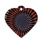 The Fourth Dimension Fractal Noise Dog Tag Heart (Two Sides) Front