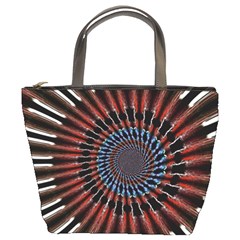 The Fourth Dimension Fractal Noise Bucket Bags by BangZart