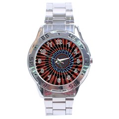 The Fourth Dimension Fractal Noise Stainless Steel Analogue Watch by BangZart