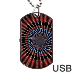 The Fourth Dimension Fractal Noise Dog Tag Usb Flash (one Side) by BangZart