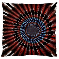 The Fourth Dimension Fractal Noise Large Flano Cushion Case (one Side) by BangZart