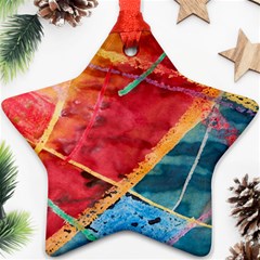 Painting Watercolor Wax Stains Red Ornament (star) by BangZart