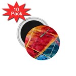 Painting Watercolor Wax Stains Red 1.75  Magnets (10 pack)  Front