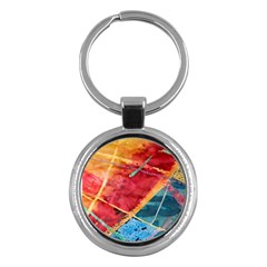 Painting Watercolor Wax Stains Red Key Chains (round)  by BangZart