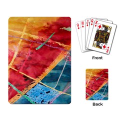 Painting Watercolor Wax Stains Red Playing Card by BangZart