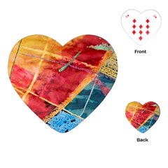 Painting Watercolor Wax Stains Red Playing Cards (heart)  by BangZart