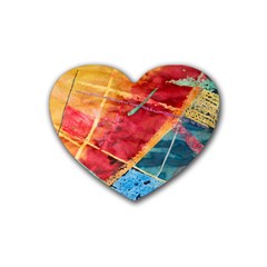 Painting Watercolor Wax Stains Red Heart Coaster (4 Pack)  by BangZart