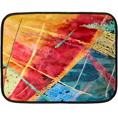 Painting Watercolor Wax Stains Red Double Sided Fleece Blanket (mini)  by BangZart