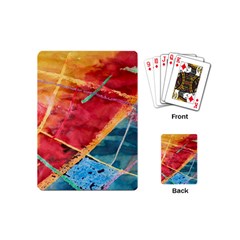 Painting Watercolor Wax Stains Red Playing Cards (mini)  by BangZart