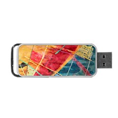 Painting Watercolor Wax Stains Red Portable Usb Flash (two Sides) by BangZart