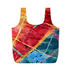 Painting Watercolor Wax Stains Red Full Print Recycle Bags (m)  by BangZart