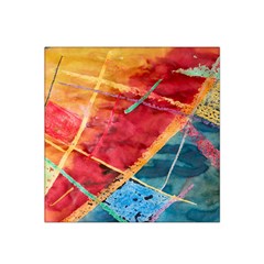 Painting Watercolor Wax Stains Red Satin Bandana Scarf by BangZart