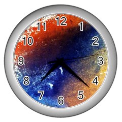 Colorful Pattern Color Course Wall Clocks (silver)  by BangZart