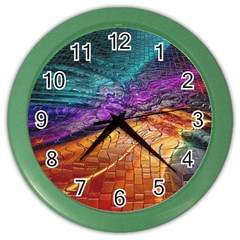 Graphics Imagination The Background Color Wall Clocks by BangZart