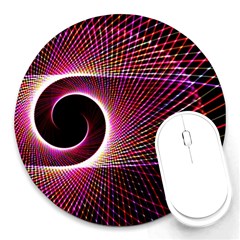 Grid Bent Vibration Ease Bend Round Mousepads by BangZart