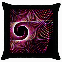 Grid Bent Vibration Ease Bend Throw Pillow Case (black) by BangZart