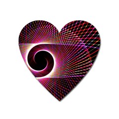 Grid Bent Vibration Ease Bend Heart Magnet by BangZart