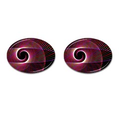 Grid Bent Vibration Ease Bend Cufflinks (oval) by BangZart