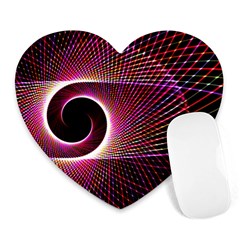 Grid Bent Vibration Ease Bend Heart Mousepads by BangZart