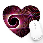 Grid Bent Vibration Ease Bend Heart Mousepads Front