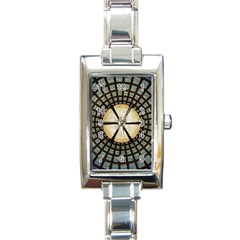 Stained Glass Colorful Glass Rectangle Italian Charm Watch by BangZart