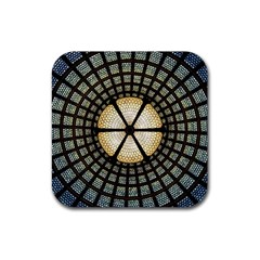 Stained Glass Colorful Glass Rubber Coaster (square)  by BangZart