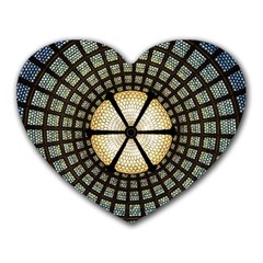 Stained Glass Colorful Glass Heart Mousepads by BangZart