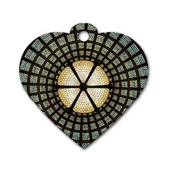 Stained Glass Colorful Glass Dog Tag Heart (two Sides) by BangZart