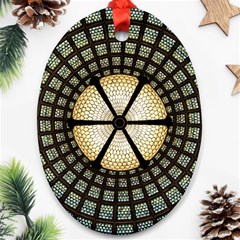 Stained Glass Colorful Glass Ornament (oval) by BangZart