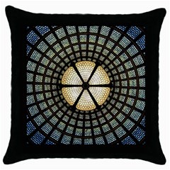 Stained Glass Colorful Glass Throw Pillow Case (black) by BangZart