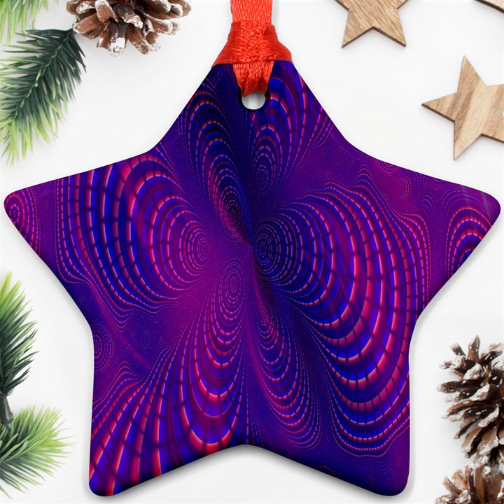 Abstract Fantastic Fractal Gradient Ornament (Star)