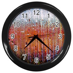 Glass Colorful Abstract Background Wall Clocks (black)