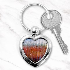 Glass Colorful Abstract Background Key Chains (heart)  by BangZart