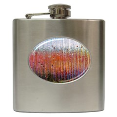 Glass Colorful Abstract Background Hip Flask (6 Oz) by BangZart