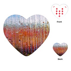 Glass Colorful Abstract Background Playing Cards (heart)  by BangZart